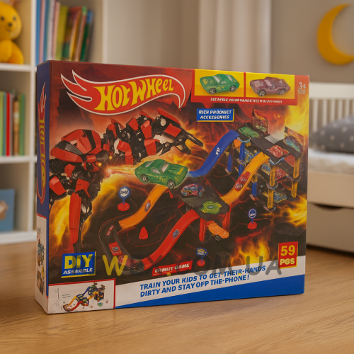 Детский игровой набор гоночная трасса с горками и паркингом Snake Garage 58 деталей T876-4 (AX)