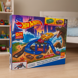 Детский игровой набор гоночная трасса с горками и паркингом  Snake Garage 25 деталей T876-1 (AX)