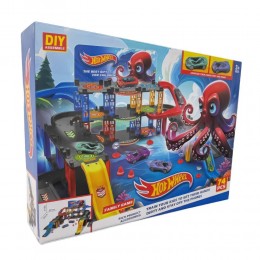 Детский игровой набор гоночная трасса с горками и паркингом Snake Garage 74 деталей T876-16 (AX)