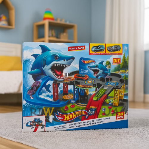 Детский игровой набор гоночная трасса с горками и паркингом Snake Garage 38 деталей T876-11 (AX)