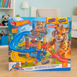 Детский игровой набор гоночная трасса с горками и паркингом Snake Garage 31 деталей T876-10 (AX)