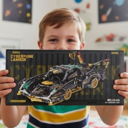 Блочний набір для збирання спортивного авто Building Block CD-203 з наліпками (AX)