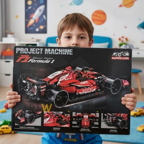 Блочный набор для сборки спортивного авто Building Block CD-209 с наклейками (AX)