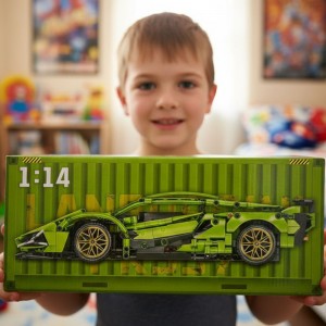 Блочный набор для сборки спортивного авто Cyberpunk Lambor CD-207 с наклейками (AX) Блочный набор для сборки спортивного авто Cyberpunk Lambor CD-207 с наклейками (AX)