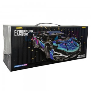 Блочный набор для сборки спортивного авто Cyberpunk Lambor CD-215 с наклейками (AX) Блочный набор для сборки спортивного авто Cyberpunk Lambor CD-215 с наклейками (AX)