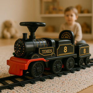 Дитячийа іграшка електропаровоз+вагончик із рейками для катання Retro Train Ride-On (AX) Дитячийа іграшка електропаровоз+вагончик із рейками для катання Retro Train Ride-On (AX)