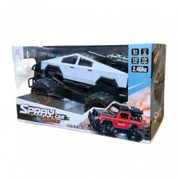 Детская радиоуправляемая машинка BIG WHEELS SPRAY CAR 0855-247 1:12 на пульте управления, Белый (AX)