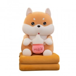 Детская игрушка-подушка MALLOORY HOME 79-9/12119 с пледом внутри Хаски Оранжевый (BOT)