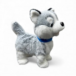 Дитяча м'яка інтерактивна іграшка собачка на повідку (ходить, гавкає, співає, рухає язичком) "Хаскі" 30см (AX) Дитяча м'яка інтерактивна іграшка собачка на повідку (ходить, гавкає, співає, рухає язичком) "Хаскі" 30см (AX)