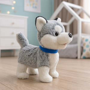 Дитяча м'яка інтерактивна іграшка собачка на повідку (ходить, гавкає, співає, рухає язичком) "Хаскі" 30см (AX) Дитяча м'яка інтерактивна іграшка собачка на повідку (ходить, гавкає, співає, рухає язичком) "Хаскі" 30см (AX)