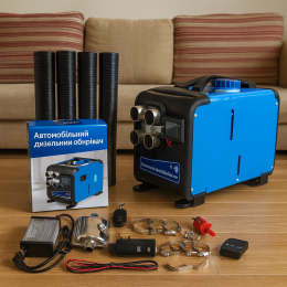 Автономный дизельный обогреватель 12-24V 5 кВт JanSvarka 1903 Голубой (JS)