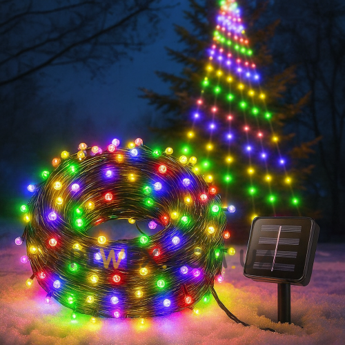 Светодиодная гирлянда Роса «Конский хвост» 100LED 190 см 220V/6V Разноцветная