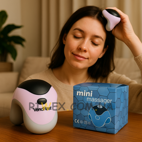 Универсальный массажер на батарейках VendRest mini 3xAAA 140г Розовый
