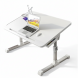 Портативний столик для ліжка  AM-2013  60×40 см: регульований з шухлядою USB-портами вентилятором, білий (AMN)