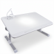 Портативний столик для ліжка  AM-2013  60×40 см: регульований з шухлядою USB-портами вентилятором, білий (AMN)