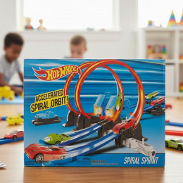 Гоночный трек-конструктор Hot Whee 6765 для детей с эффектной гонкой и 2 машинками