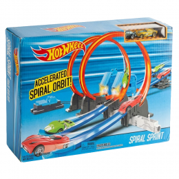 Гоночный трек-конструктор Hot Whee 6765 для детей с эффектной гонкой и 2 машинками