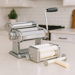 Ручна лапшерезка-тісторозкатка машина для виготовлення локшини з насадкою для равіолі Maestro MR-1679R (235) Ручна лапшерезка-тісторозкатка машина для виготовлення локшини з насадкою для равіолі Maestro MR-1679R (235)