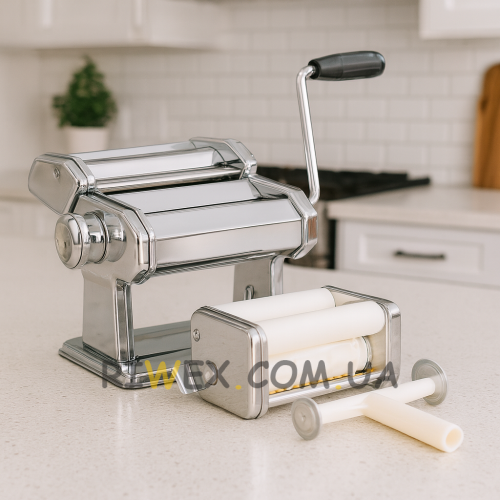 Ручная лапшерезка-тестораскатка машина для изготовления лапши с насадкой для равиоли Maestro MR-1679R (235)