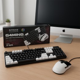 Комплект механическая геймерская клавиатура и мышка XSTRIKE X-1011  USB RGB 104 клавиш (206)