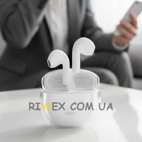 Беспроводные наушники Bluetooth TWS XO G16 ENC с двойным микрофоном, Белый (AX)