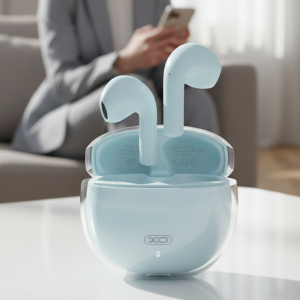 Беспроводные наушники Bluetooth TWS XO G16 ENC с двойным микрофоном, Голубой (AX)