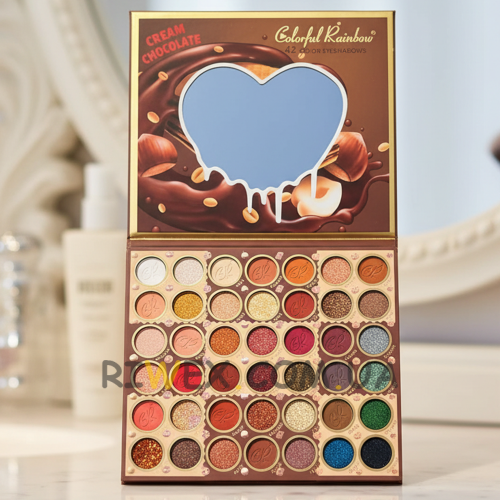 Тіні для повік "Colorful Rainbow CREAM" палетка на 42 відтінки, кремова текстура (AX)