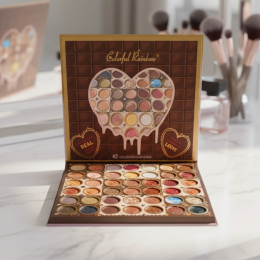 Тіні для повік "CHOCOLATE" палетка на 42 відтінки, суха текстура (AX)