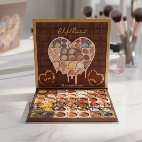 Тіні для повік "CHOCOLATE" палетка на 42 відтінки, суха текстура (AX)