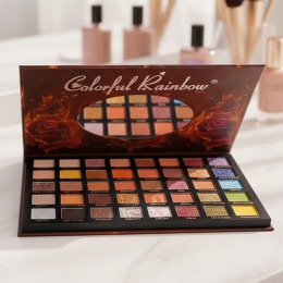 Тіні для повік "Colorful Rainbow" палетка на 40 відтінків, суха текстура (AX)