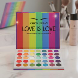 Тіні для повік "Love is Love" палетка на 35 відтінків, суха текстура (AX)