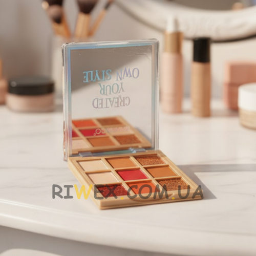 Тіні для повік "OWN Style" палетка на 9 відтінків, суха текстура (AX)