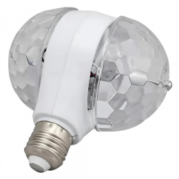 Світлодіодна диско-лампа E27 з обертанням, різнокольорові промені, динамічне світло (YAB)