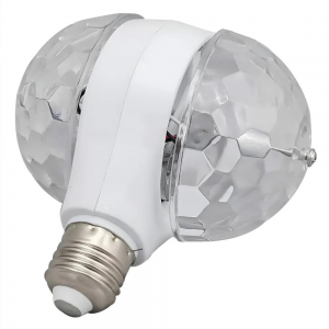 Світлодіодна диско-лампа E27 з обертанням, різнокольорові промені, динамічне світло (YAB)