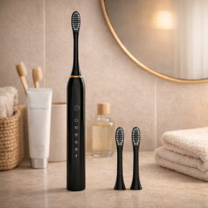 Електрична акумуляторна зубна щітка Sonic IPX7 X-3 500 mAh 1.5W Чорна