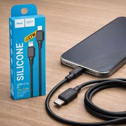 Зарядный кабель HOCO X101 Type-C/Lightning silicone cable PD 27W (1 м) /30