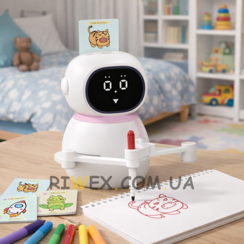 Розумний робот для малювання з навчальними касетами-карточками для малювання (1-25)