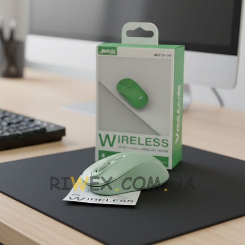 Бездротова миша JEDEL WD138-GN з LED-підсвіткою, радіус дії 10 м (206)