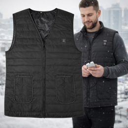 Подогревающая жилетка с электроподогревом от павербанка USB 9 зон Размер L