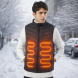 Подогревающая жилетка с электроподогревом от павербанка USB 9 зон Размер XXL