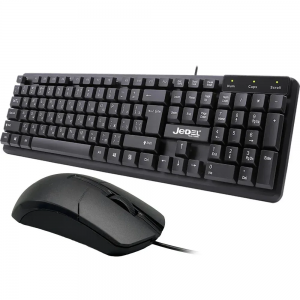 Комплект дротова мембранна клавіатура + 3D оптична мишка від USB, JEDEL G18 (206) Комплект дротова мембранна клавіатура + 3D оптична мишка від USB, JEDEL G18 (206)