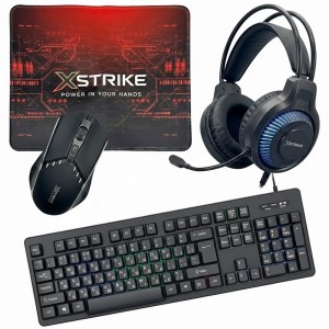 Игровой комплект XSTRIKE XS-2030 4 в 1: клавиатура, мышь, наушники и коврик (206) Игровой комплект XSTRIKE XS-2030 4 в 1: клавиатура, мышь, наушники и коврик (206)