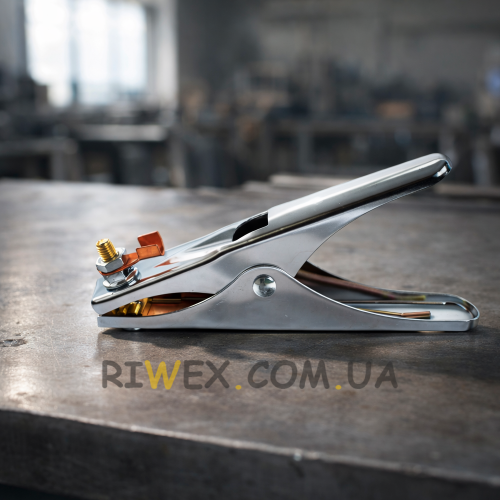 Зажим массы обратного кабеля 3350A хром-латунь длиной 17 см P-711 (JS)