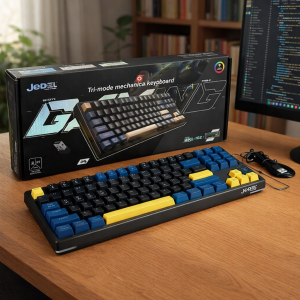 Бездротова механічна клавіатура з rgb підсвіткою JEDEL WKL-102 Tri-mode Type-C 88 keys (206) Бездротова механічна клавіатура з rgb підсвіткою JEDEL WKL-102 Tri-mode Type-C 88 keys (206)
