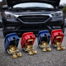 Клеммы для аккумуляторных батарей медные быстросъёмные, P-1779 (JS) Клеммы для аккумуляторных батарей медные быстросъёмные, P-1779 (JS)