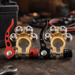 Быстросъемные клеммы для аккумуляторных батарей медные, P-1778 (JS) Быстросъемные клеммы для аккумуляторных батарей медные, P-1778 (JS)