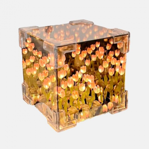 Настольный светодиодный ночник в кубе «Бесконечные тюльпаны» умелые ручки (AX) Настольный светодиодный ночник в кубе «Бесконечные тюльпаны» умелые ручки (AX)