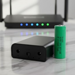 Резервный блок питания Mini UPS 12 В ИБП для непрерывной работы оборудования на 3 аккумулятора 7200 мАh