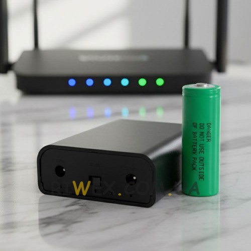 Резервный блок питания Mini UPS 12 В ИБП для непрерывной работы оборудования на 3 аккумулятора 7200 мАh