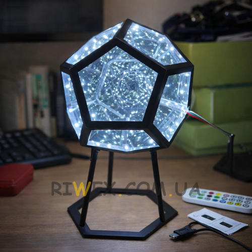 Світлодіодний нічник 7 кольорів Colorful Light RGB 3D SP620E Додекаедр 12V USB (ILF)